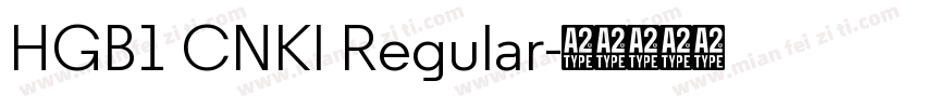 HGB1 CNKI Regular字体转换